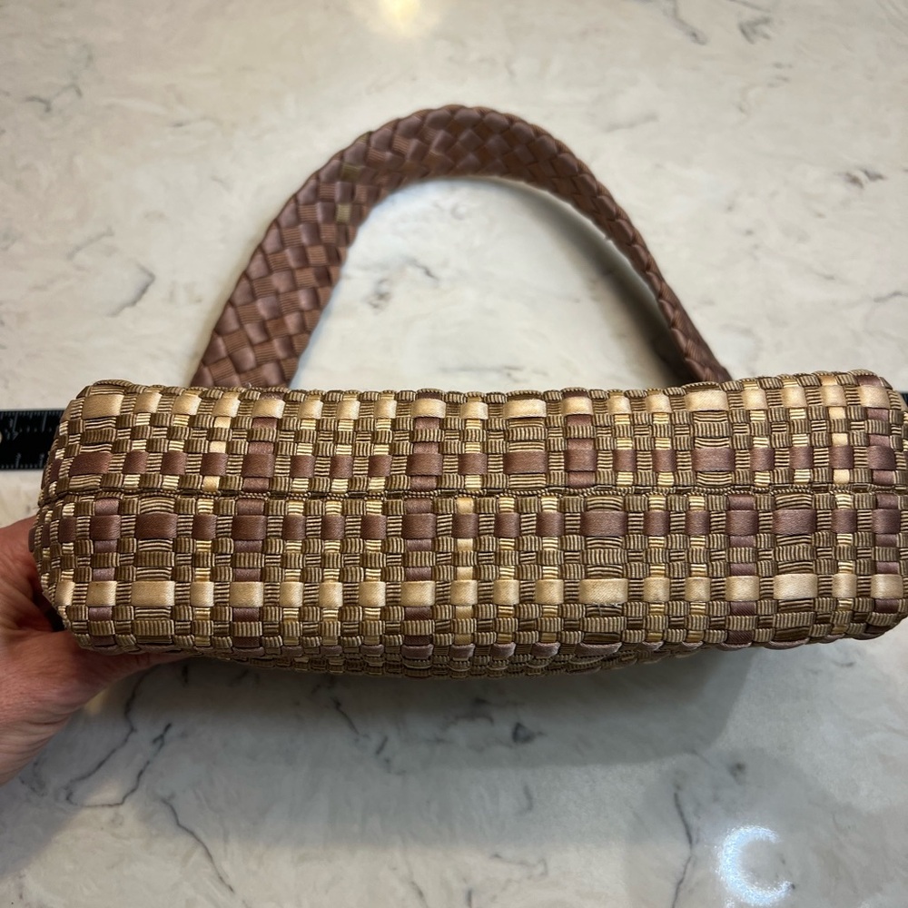 The Sak Woven Classic Y2K Brown and Cream‎ Shoulder Bag - Picture 2 of 6